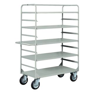 Carrello da lavoro - 4 piani estraibili - 132 x 67 x 177 cm - 450 kg - grigio -…