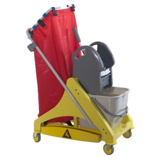 Carrello per pulizie QO-Kart Multi - salvaspazio - 25 L - 42 x 81 x 108 cm - Ta…
