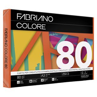 Carta Fabriano Colore - A3 - 80 gr - colori forti aragosta - Fabriano - conf. 2…