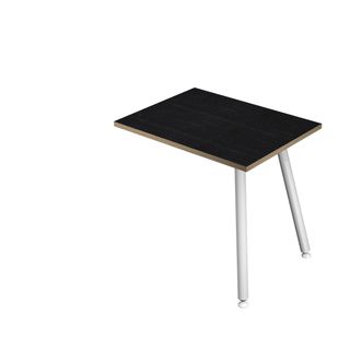 Allungo DX/SX per scrivanie Skinny Metal - 60 x 80 x H 74,4 cm - bianco / nero …