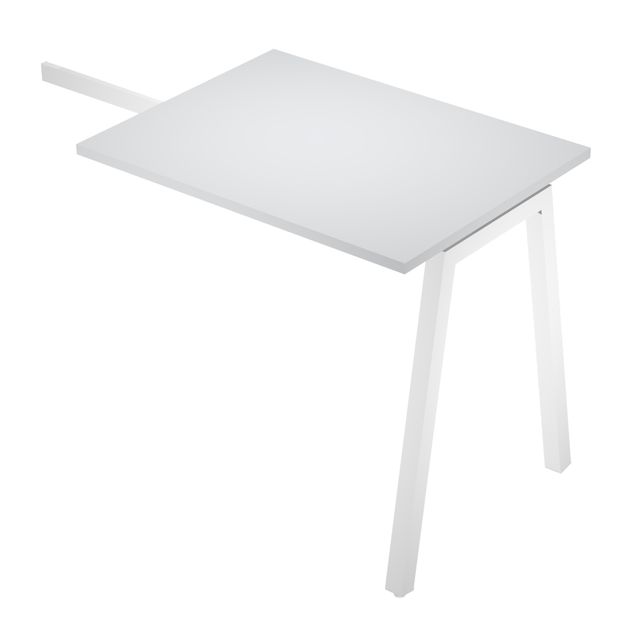 Allungo reversibile dx/sx 80x60cm piano BIANCO per scrivania struttura bianca ga