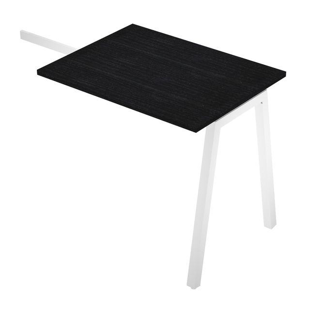 Allungo reversibile dx/sx 80x60cm piano nero venato per scrivania struttura bian