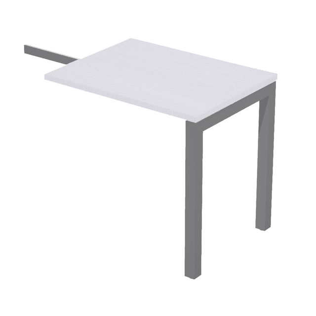 Allungo reversibile dx/sx Agorà - 80x60cm - Bianco - Gamba antracite
