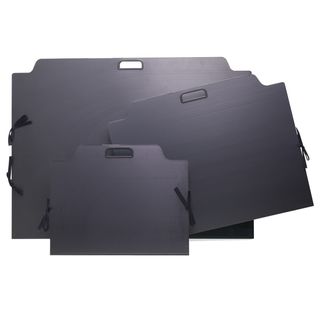 Cartella portadisegni polionda c/maniglia e chiusura a lacci 50x70cm nero Coloro