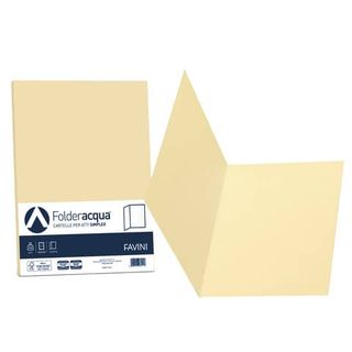 Cartellina semplice Acqua - 200 gr - A4 - camoscio - cartoncino bristol - Favin…