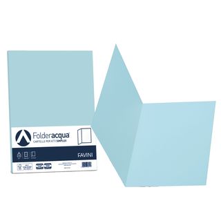 Cartellina semplice Acqua - 200 gr - A4 - celeste - cartoncino bristol - Favini…
