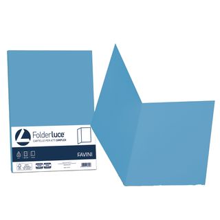 Cartellina semplice Luce - 200 gr - A4 - azzurro - cartoncino bristol - Favini …