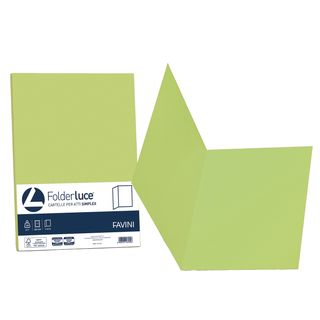 Cartellina semplice Luce - 200 gr - A4 - pistacchio - cartoncino bristol - Favi…