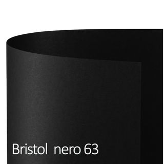 Cartoncino Bristol Color - 70 x 100 cm - 200 gr - nero 63 - Favini - conf. 10 p…