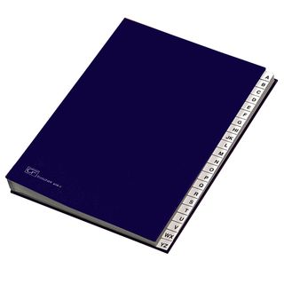 Classificatore alfabetico FRASCHINI 24x34 cm in cartoncino con 22 scomparti blu…