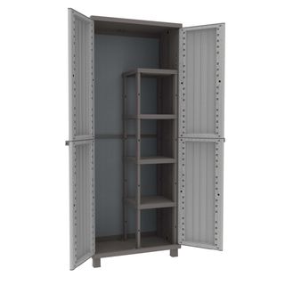 Armadio JWood 368 - 2 ante - 68 x 37,5 x 170 cm- PPL - effetto legno - grigio t…