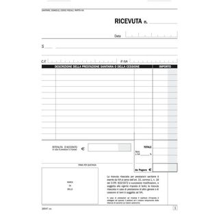 Data Ufficio Ricevute sanitarie