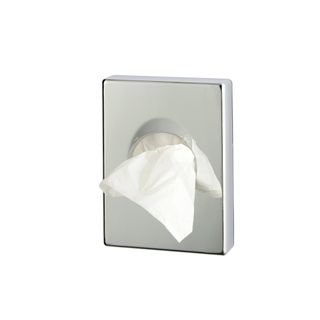 Dispenser ABS per sacchetti igienici - 9,8x2,5x13,8 cm - argento cromato - Medi…