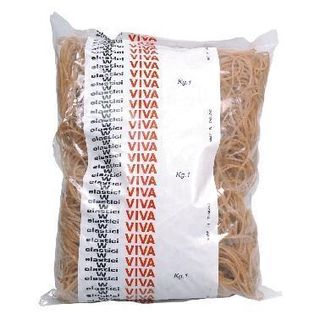 Elastici ad anello - diametro 10 cm - 1 kg - caucciù - avana - Viva